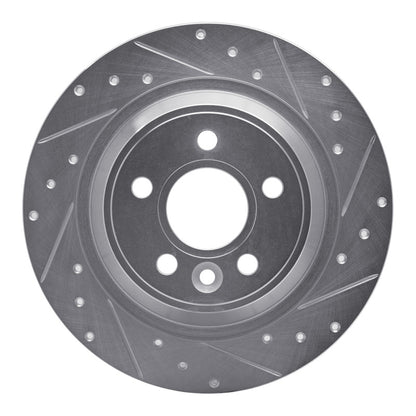 R1 Concepts R1 09-15 Ford Focus RS (Mexico) Rear Right Drilled & Slotted Silver Brake Rotor