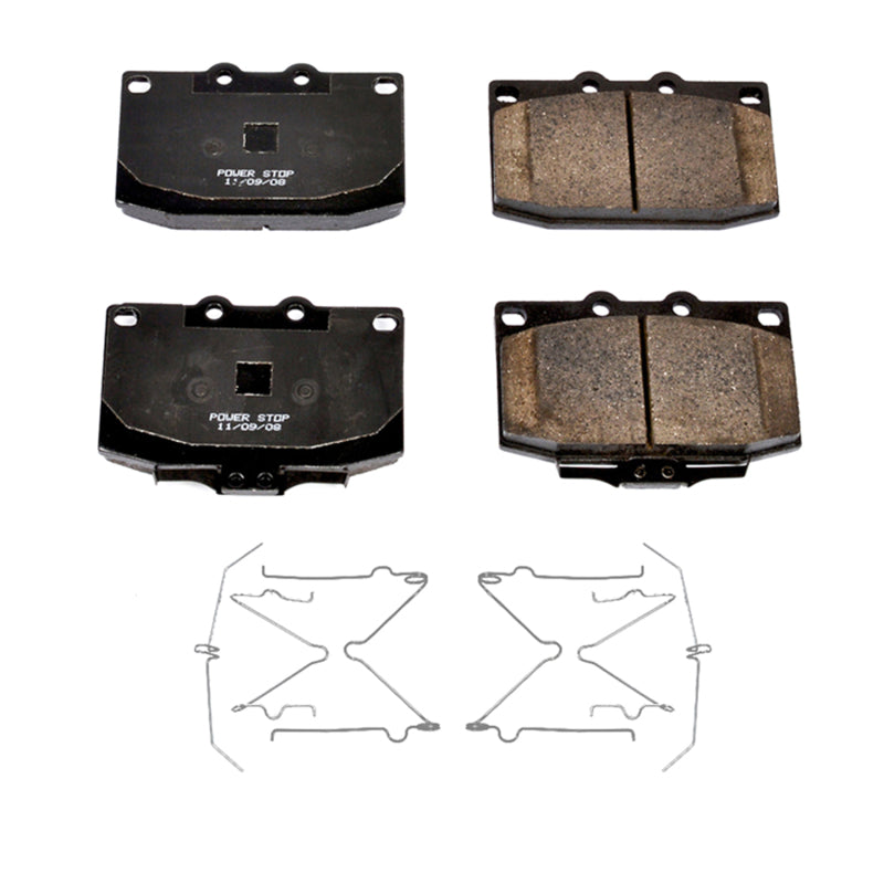 PowerStop Power Stop 86-91 Mazda RX-7 Front Z17 Evolution Ceramic Brake Pads w/Hardware