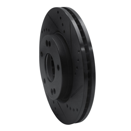 R1 Concepts R1 01-05 Hyundai Santa Fe Front Right Drilled & Slotted Black Brake Rotor