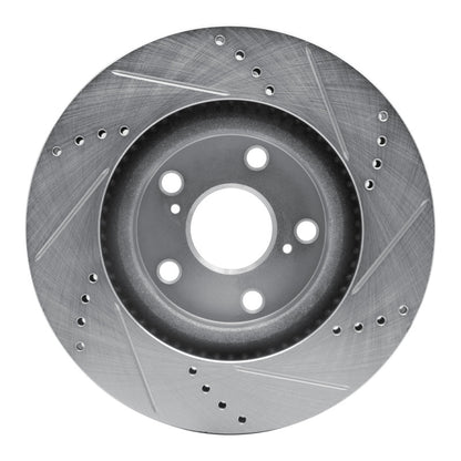 R1 Concepts R1 08-18 Mercedes-Benz G550 Front Left Drilled & Slotted Silver Brake Rotor
