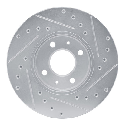 R1 Concepts R1 91-94 Nissan SENTRA Front Left Drilled & Slotted Silver Brake Rotor