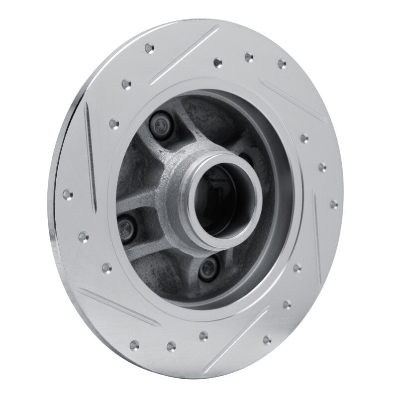 R1 Concepts R1 88-88 Nissan Maxima Rear Right Drilled & Slotted Silver Brake Rotor