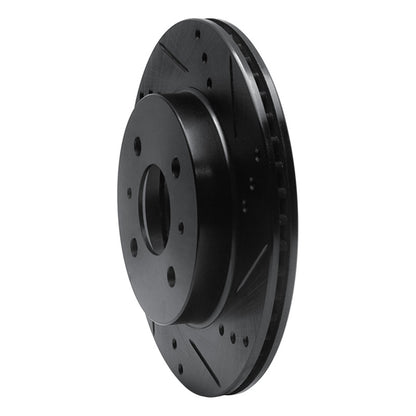 R1 Concepts R1 91-02 Saturn SW1 Front Right Drilled & Slotted Black Brake Rotor