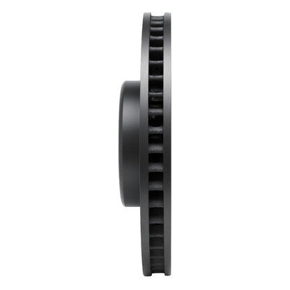 R1 Concepts R1 16-25 BMW 330e Left Front Drilled & Slotted Black Brake Rotor