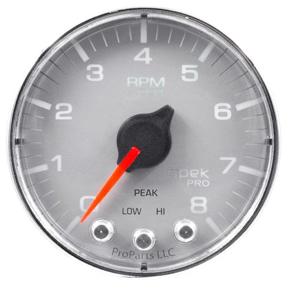 Autometer Spek-Pro Gauge Speedometer 5in 180 Mph Elec. Programmable Silver/Chrome