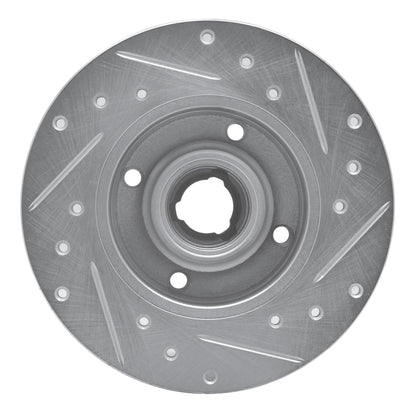 R1 Concepts R1 85-02 Volkswagen CORRADO Rear Left Drilled & Slotted Silver Brake Rotor