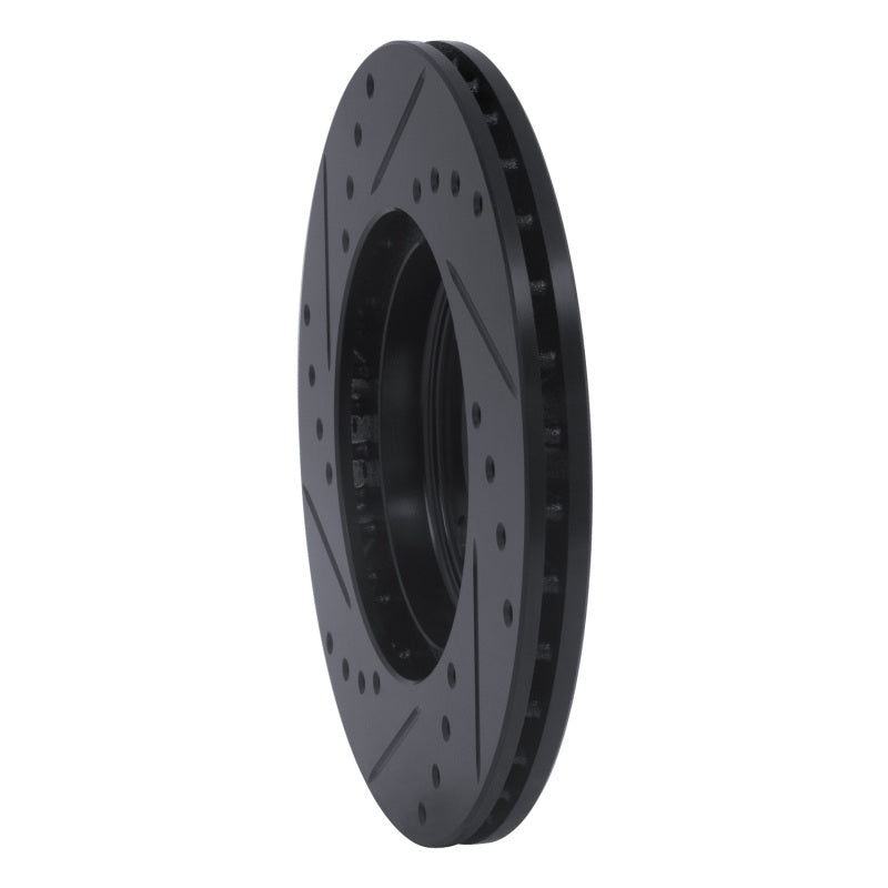 R1 Concepts R1 86-08 Volkswagen DERBY (Mexico) Front Right Drilled & Slotted Black Brake Rotor