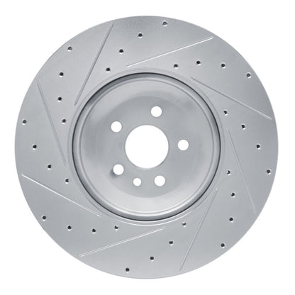 R1 Concepts R1 21-25 Jaguar F-Pace Front Right Drilled & Slotted Silver Brake Rotor
