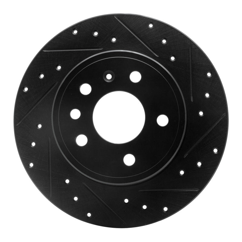 R1 Concepts R1 97-08 Chevrolet ASTRA (Mexico) Rear Right Drilled & Slotted Black Brake Rotor