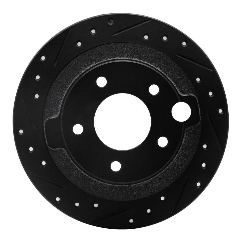 R1 Concepts R1 95-02 Mazda Millenia Rear Left Drilled & Slotted Black Brake Rotor