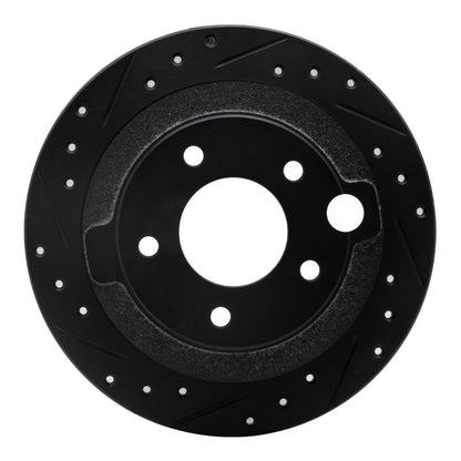 R1 Concepts R1 95-02 Mazda Millenia Rear Left Drilled & Slotted Black Brake Rotor