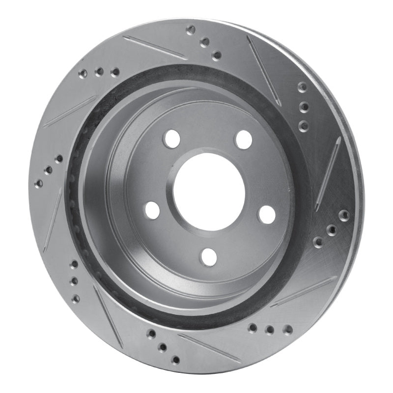 R1 Concepts R1 98-02 Chevrolet Camaro Rear Left Drilled & Slotted Silver Brake Rotor