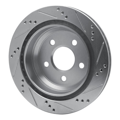 R1 Concepts R1 98-02 Chevrolet Camaro Rear Left Drilled & Slotted Silver Brake Rotor