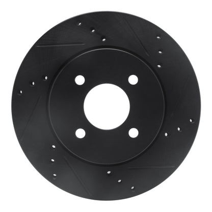 R1 Concepts R1 11-25 Nissan Note (Mexico) Front Right Drilled & Slotted Black Brake Rotor