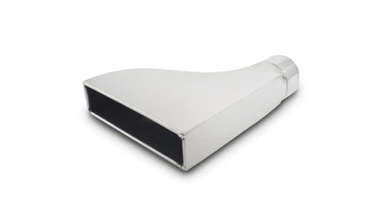 Vibrant 7.75in x 1.875in Rectangular SS Exhaust Tip (Camaro Style) - with 2.5in Inlet