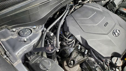 J&L 20-25 Hyundai Palisade / Kia Telluride 3.8L Oil Separator 3.0 Passenger Side - Black Anodize