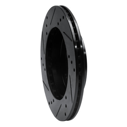 R1 Concepts R1 91-02 Saturn SW1 Front Right Drilled & Slotted Black Brake Rotor