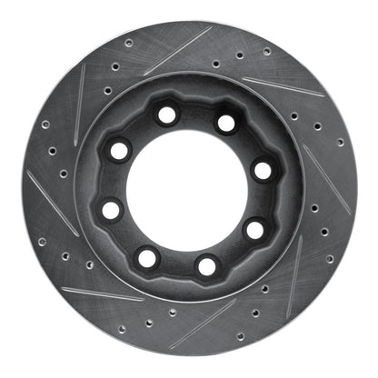 R1 Concepts R1 77-93 Chevrolet V30 & V3500 Pickup Front Right Drilled & Slotted Silver Brake Rotor