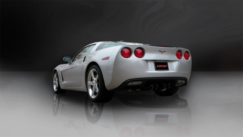 CORSA Performance Corsa 07-08 Corvette 2.5in. Sport Series Cat-Back Dual Rear Exit with Twin 3.5in. BLK PVD Tips