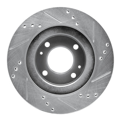 R1 Concepts R1 12-17 Mitsubishi I-MIEV Front Left Drilled & Slotted Silver Brake Rotor