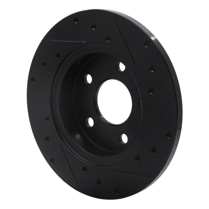 R1 Concepts R1 04-12 Chevrolet Malibu Rear Left Drilled & Slotted Black Brake Rotor