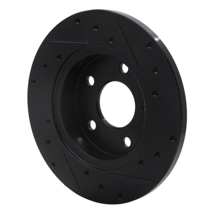 R1 Concepts R1 04-12 Chevrolet Malibu Rear Left Drilled & Slotted Black Brake Rotor