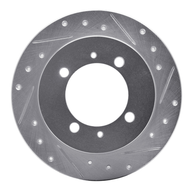 R1 Concepts R1 94-98 Hyundai SONATA Rear Right Drilled & Slotted Silver Brake Rotor