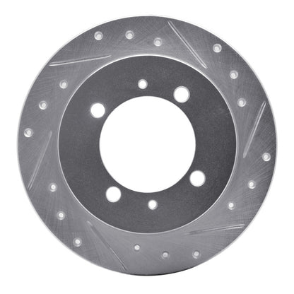 R1 Concepts R1 94-98 Hyundai SONATA Rear Right Drilled & Slotted Silver Brake Rotor