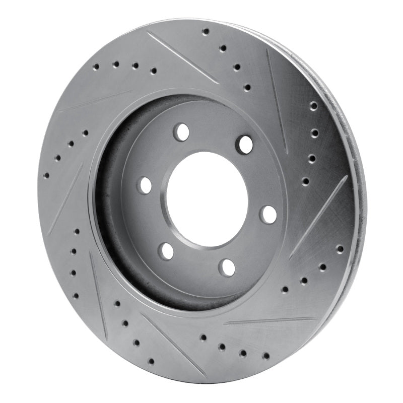 R1 Concepts R1 02-06 Ford Expedition Front Left Drilled & Slotted Silver Brake Rotor