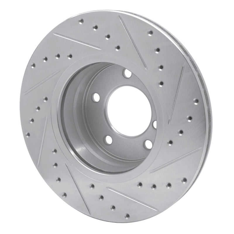 R1 Concepts R1 04-10 BMW 525I (USA/Canada) Front Left Drilled & Slotted Silver Brake Rotor