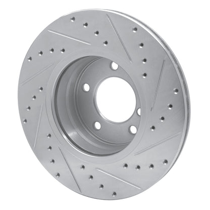 R1 Concepts R1 04-10 BMW 525I (USA/Canada) Front Left Drilled & Slotted Silver Brake Rotor