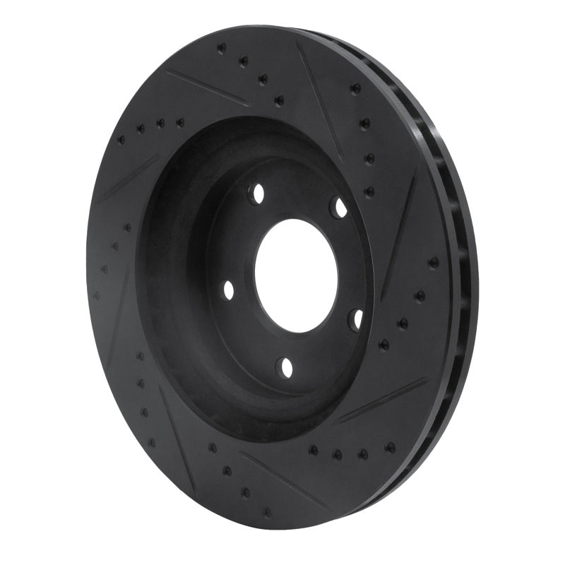 R1 Concepts R1 07-25 Chrysler 200 Front Left Drilled & Slotted Black Brake Rotor