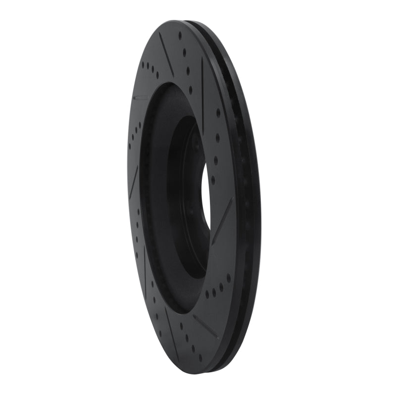 R1 Concepts R1 04-11 Mazda RX-8 Rear Left Drilled & Slotted Black Brake Rotor