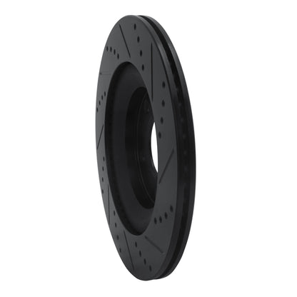 R1 Concepts R1 04-11 Mazda RX-8 Rear Left Drilled & Slotted Black Brake Rotor