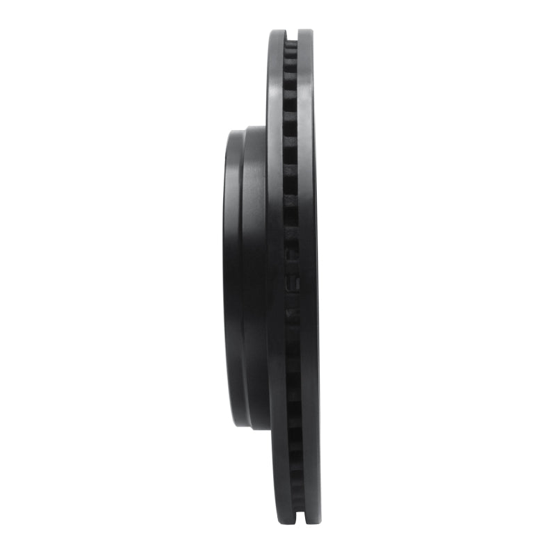R1 Concepts R1 08-12 Jeep J8 Front Right Drilled & Slotted Black Brake Rotor
