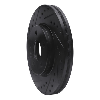 R1 Concepts R1 11-23 Chevrolet Bolt EUV Front Right Drilled & Slotted Black Brake Rotor