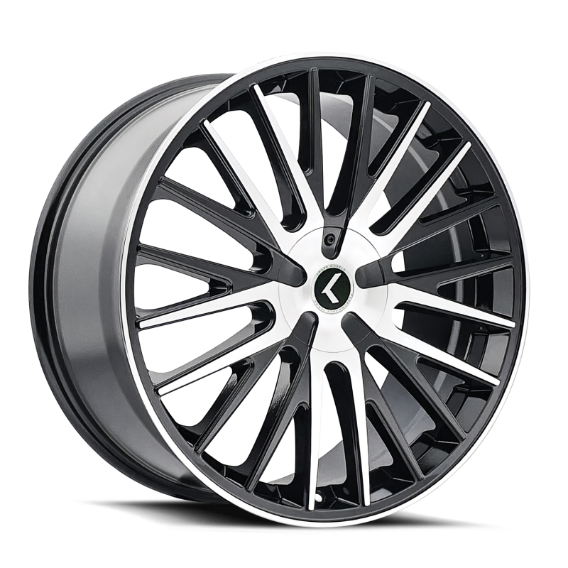 Kraze Wheels Kraze KR185 Double Down 22x8.5 / 5x110/115 BP / 38mm Offset / 73mm Hub Gloss Black Machined Wheel
