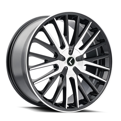 Kraze Wheels Kraze KR185 Double Down 22x8.5 / 5x110/115 BP / 38mm Offset / 73mm Hub Gloss Black Machined Wheel