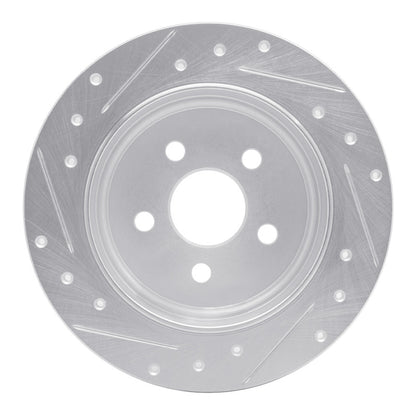 R1 Concepts R1 03-10 Chrysler PT Cruiser Rear Right Drilled & Slotted Silver Brake Rotor