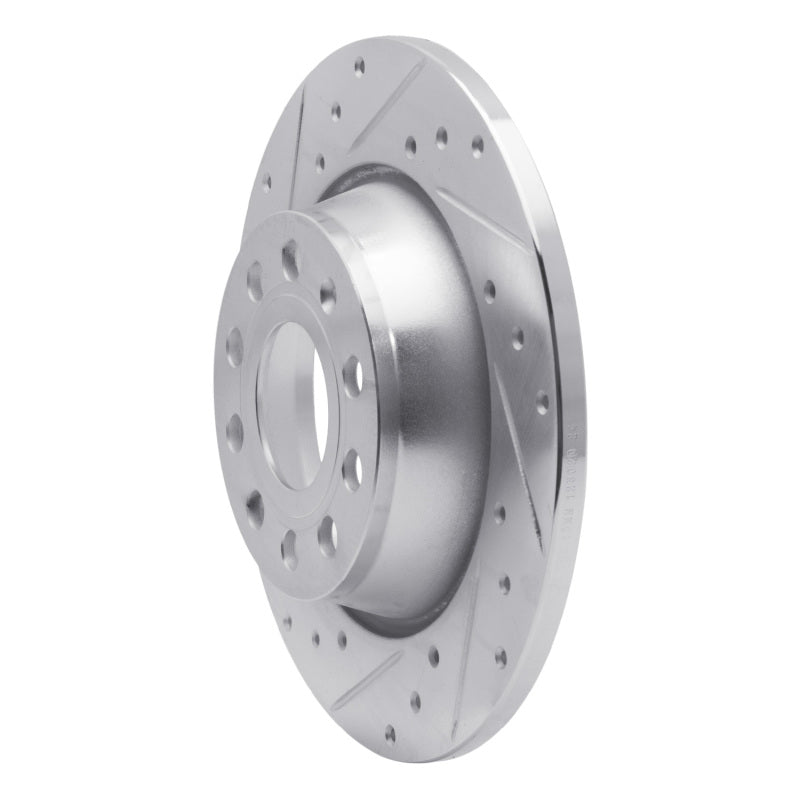 R1 Concepts R1 05-18 Audi Q3 (Mexico) Rear Left Drilled & Slotted Silver Brake Rotor