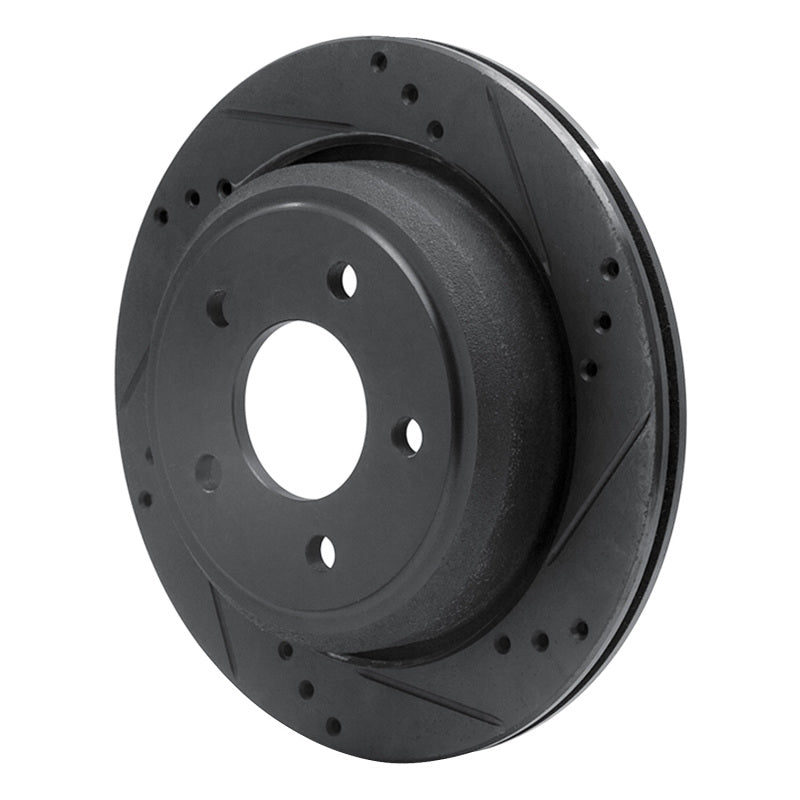 R1 Concepts R1 10-11 Ford Ranger (USA/Canada) Rear Right Drilled & Slotted Black Brake Rotor