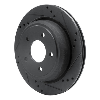 R1 Concepts R1 10-11 Ford Ranger (USA/Canada) Rear Right Drilled & Slotted Black Brake Rotor