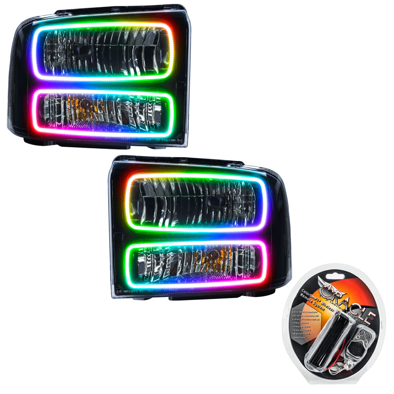 ORACLE Lighting Oracle 05-07 Ford F-250/350 SMD HL - Black - ColorSHIFT