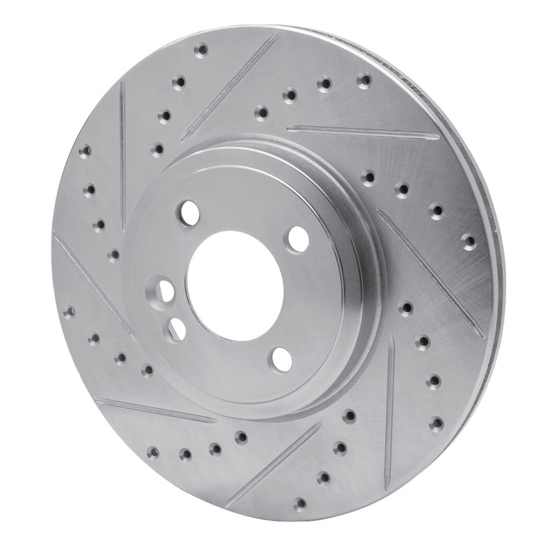 R1 Concepts R1 02-06 Mini Cooper (Excl Clubman) Front Left Drilled & Slotted Silver Brake Rotor