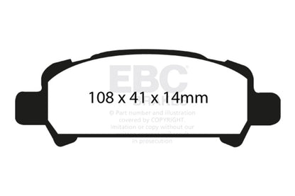 EBC Racing 02-06 Subaru Baja 2.5L RP-X Rear Brake Pads