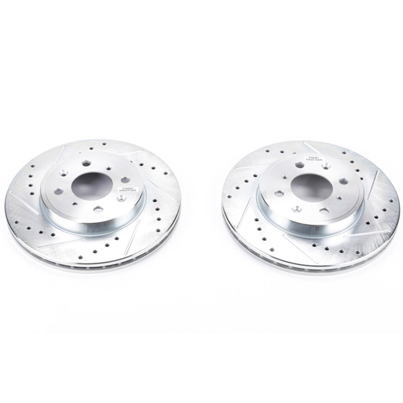 PowerStop Power Stop 15-19 Honda Fit Front Evolution Drilled & Slotted Rotors - Pair