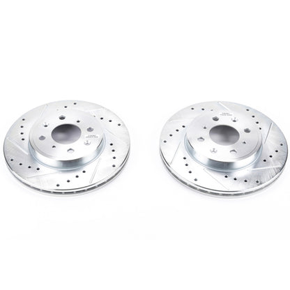 PowerStop Power Stop 15-19 Honda Fit Front Evolution Drilled & Slotted Rotors - Pair