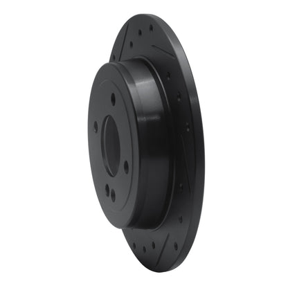 R1 Concepts R1 12-25 Dodge Attitude (Mexico) Rear Left Drilled & Slotted Black Brake Rotor