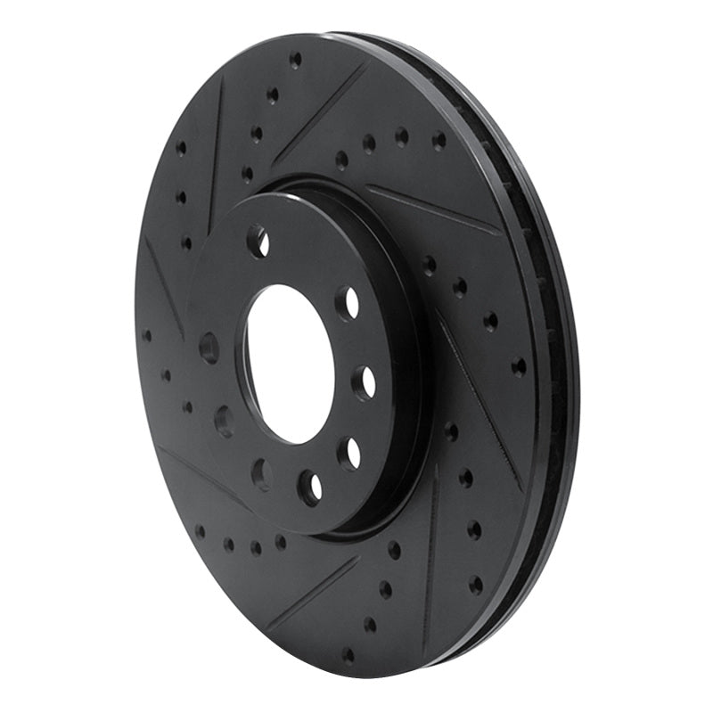 R1 Concepts R1 03-11 Cadillac BLS (Mexico) Front Left Drilled & Slotted Black Brake Rotor