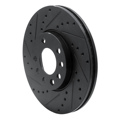 R1 Concepts R1 03-11 Cadillac BLS (Mexico) Front Left Drilled & Slotted Black Brake Rotor